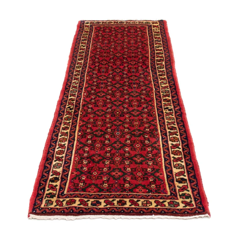 Hosseinabad Teppich 68x195cm - Perserteppich - dunkelrot