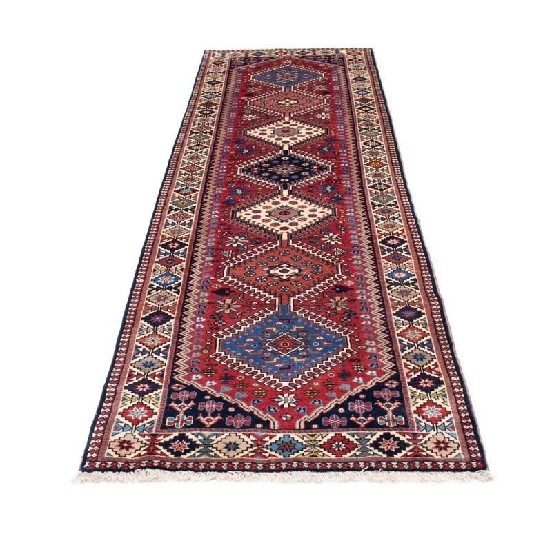 Yalameh Teppich 80x280cm - Perserteppich - dunkelrot