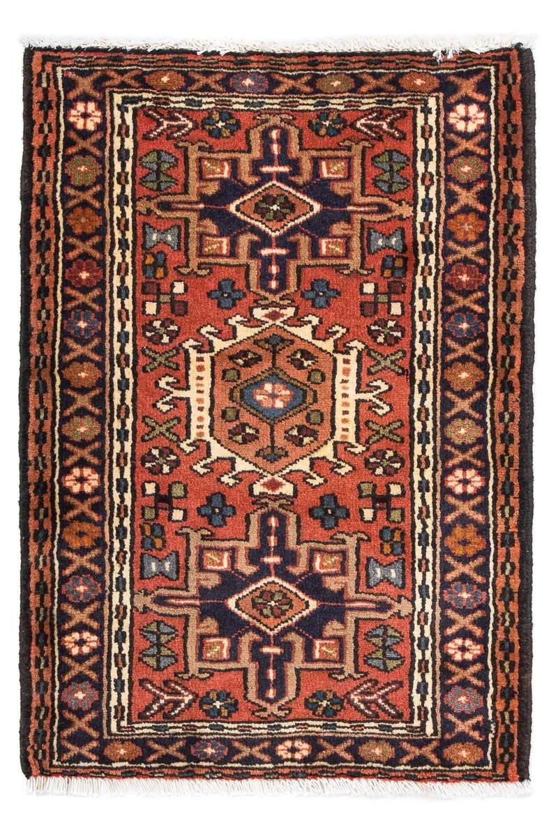 Qaraja Teppich 70x98cm - Perserteppich - rost
