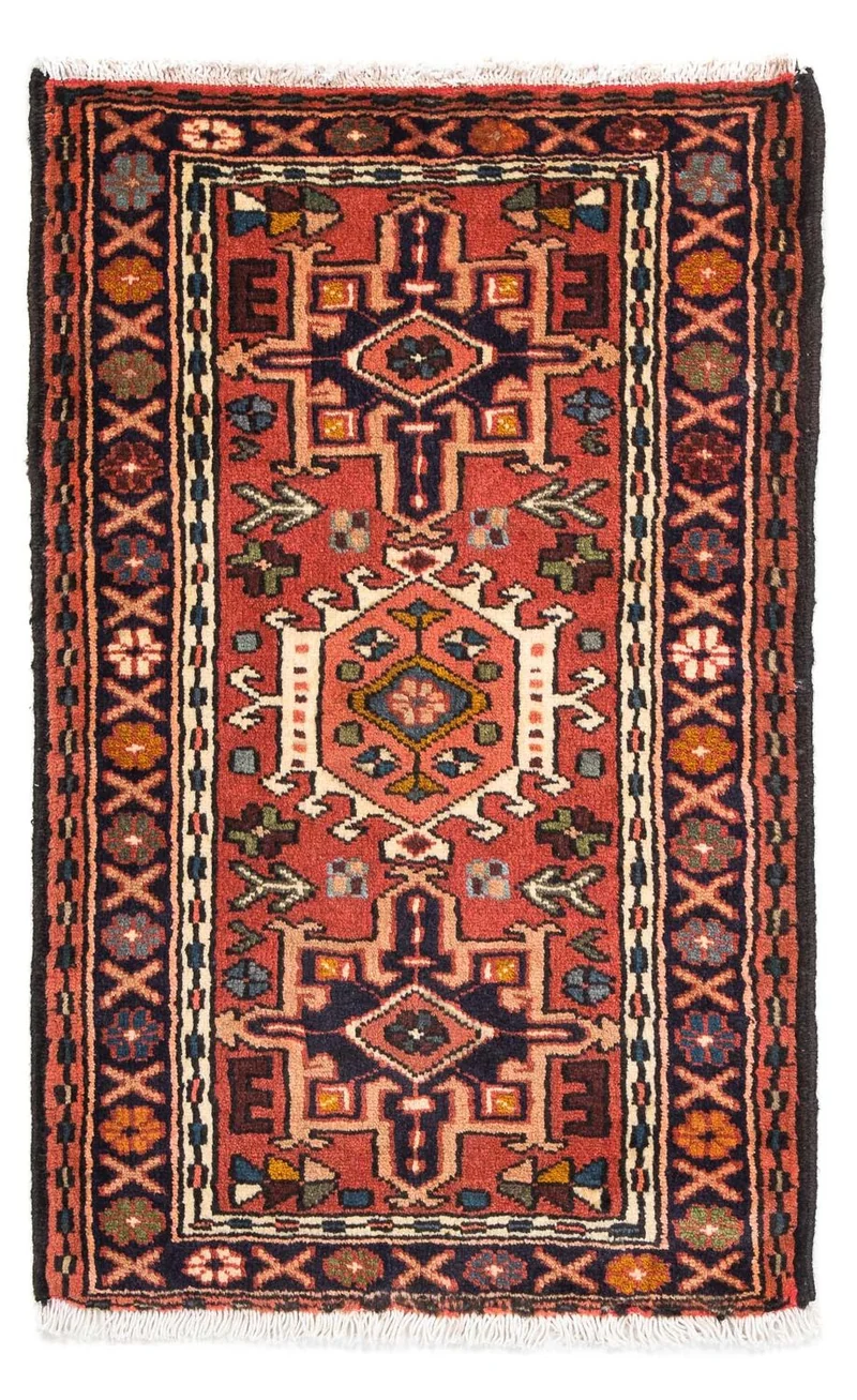 Qaraja Teppich 65x100cm - Perserteppich - rost