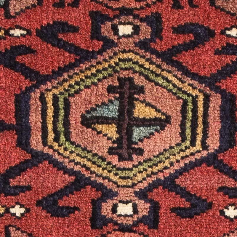 Qaraja Teppich 65x105cm - Perserteppich - dunkelrot