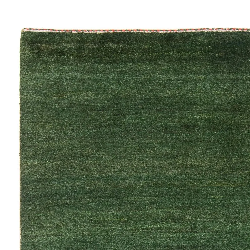 Gabbeh Persisch Teppich 147x203cm - Perserteppich Wollteppich - dunkelgrün