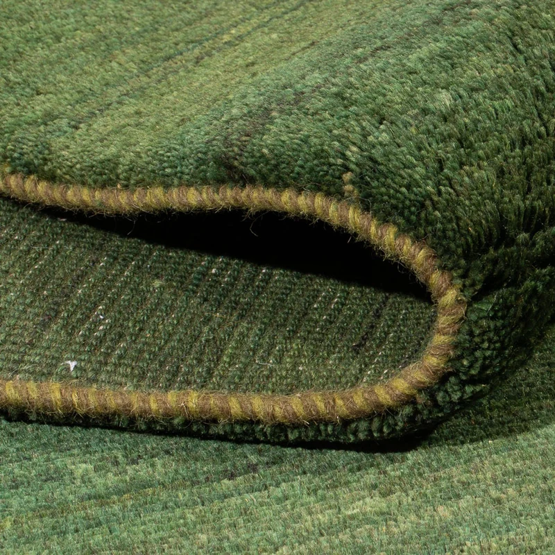 Gabbeh Persisch Teppich 147x203cm - Perserteppich Wollteppich - dunkelgrün