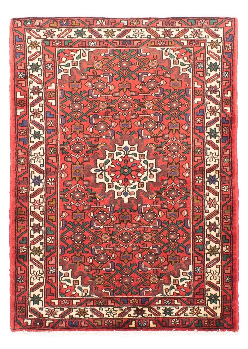 Hosseinabad Teppich 102x147cm - Perserteppich - rot
