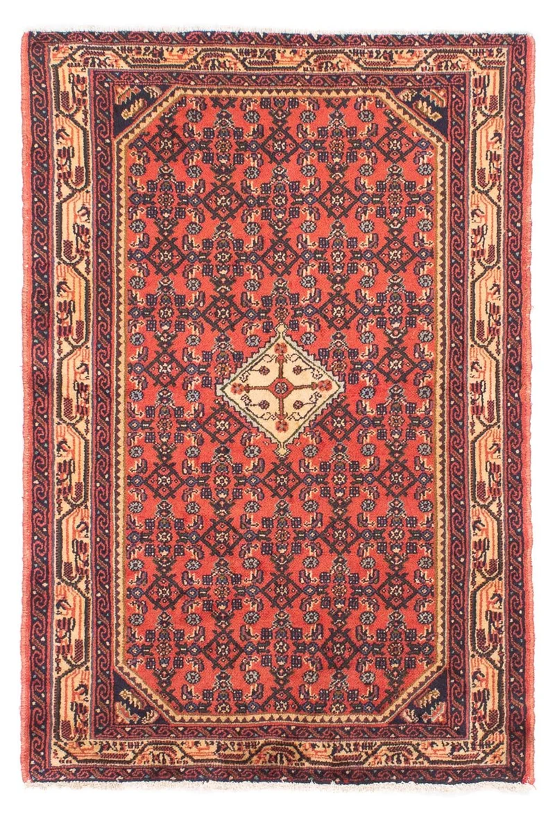 Hosseinabad Teppich 102x150cm - Perserteppich - hellrot