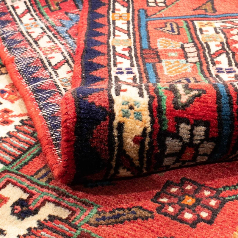 Hosseinabad Teppich 130x212cm - Perserteppich - dunkelrot