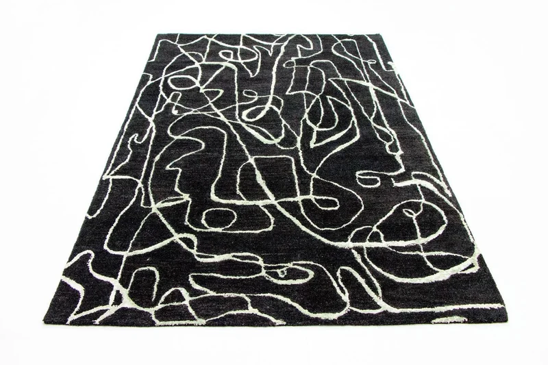 Designer Teppich 152x243cm - blau