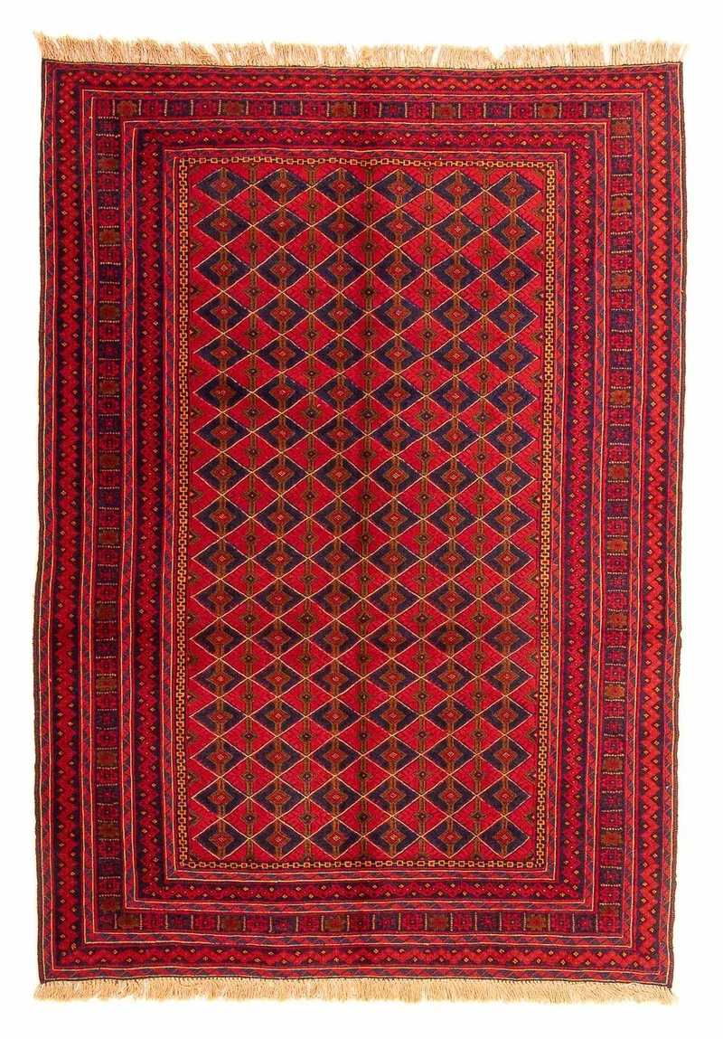 Kelim Teppich - Oriental 153 x 202 cm - dunkelrot
