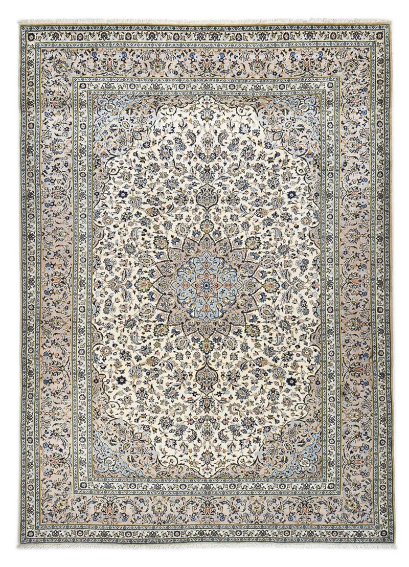 Keshan Teppich 257x352cm - Perserteppich - grau