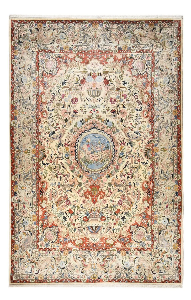 Maschad Teppich 250x380cm - Perserteppich - sand