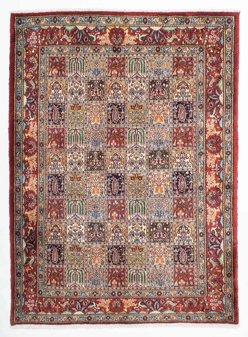 Moud Teppich 150x195cm - Perserteppich - rot