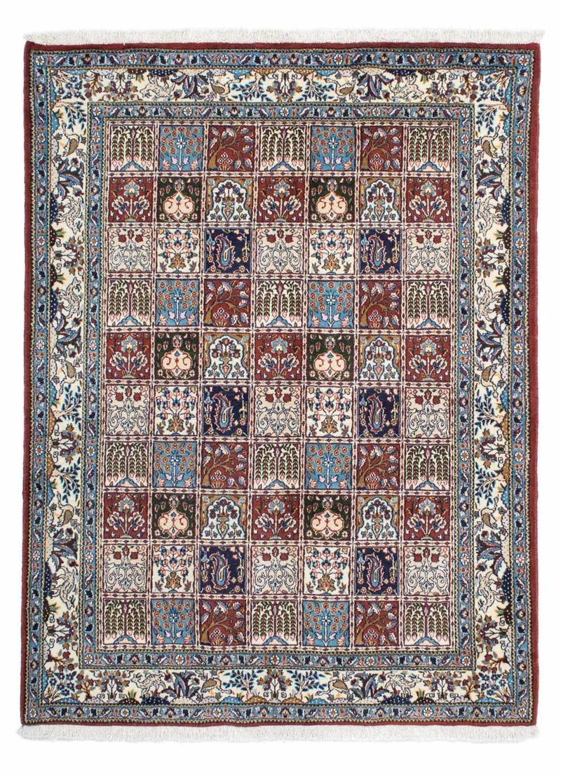 Moud Teppich 147x195cm - Perserteppich - dunkelrot