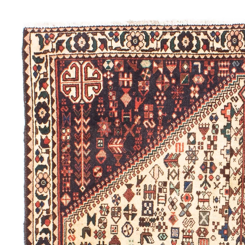 Shiraz Teppich 110x143cm - Perserteppich - beige