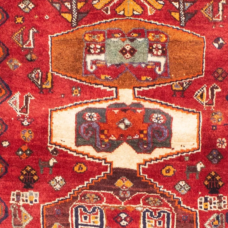 Shiraz Teppich 105x160cm - Perserteppich - rot