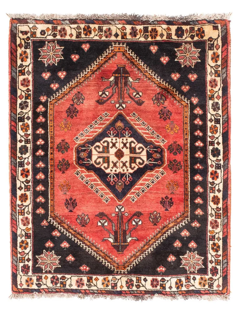 Shiraz Teppich 110x147cm - Perserteppich - dunkelblau