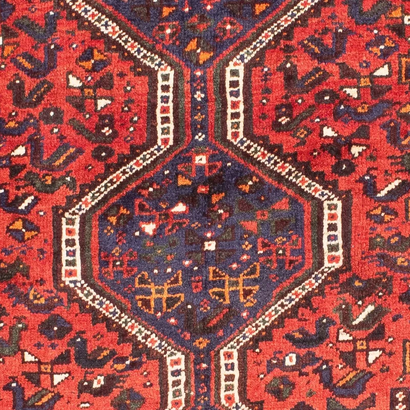 Shiraz Teppich 110x163cm - Perserteppich - dunkelrot