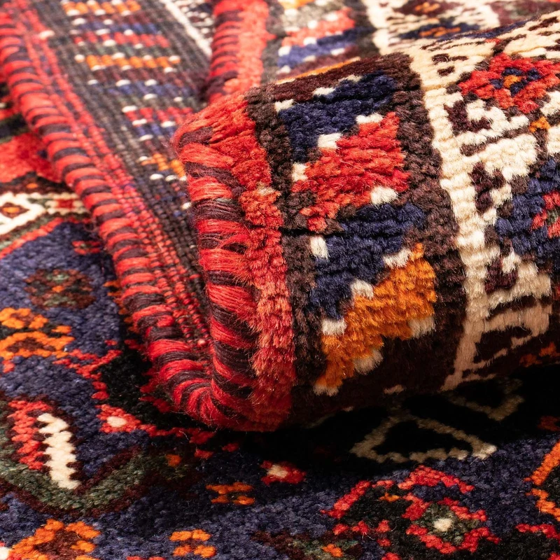 Shiraz Teppich 110x163cm - Perserteppich - dunkelrot