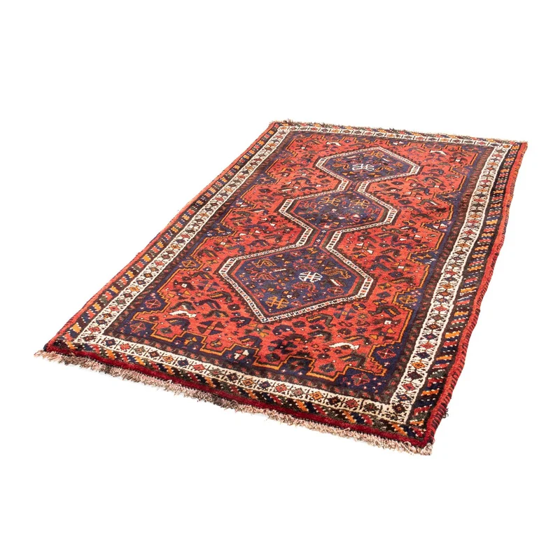 Shiraz Teppich 110x163cm - Perserteppich - dunkelrot