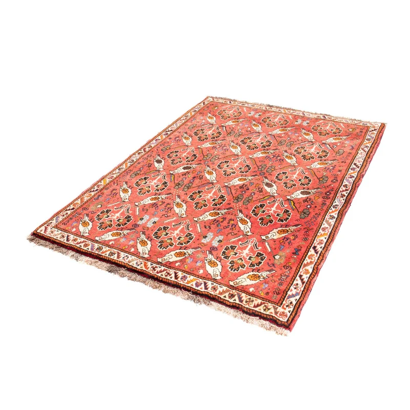 Shiraz Teppich 117x162cm - Perserteppich - hellrot