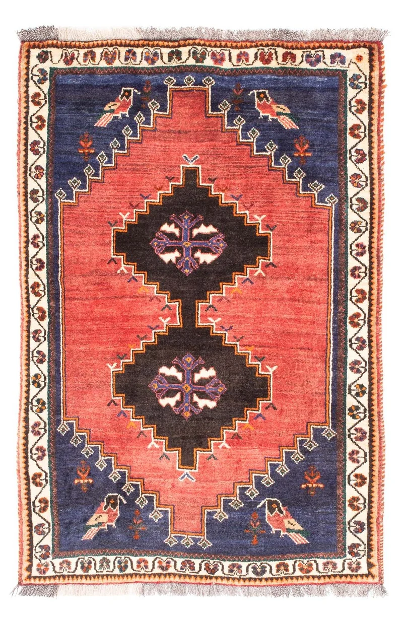 Shiraz Teppich 107x160cm - Perserteppich - dunkelblau