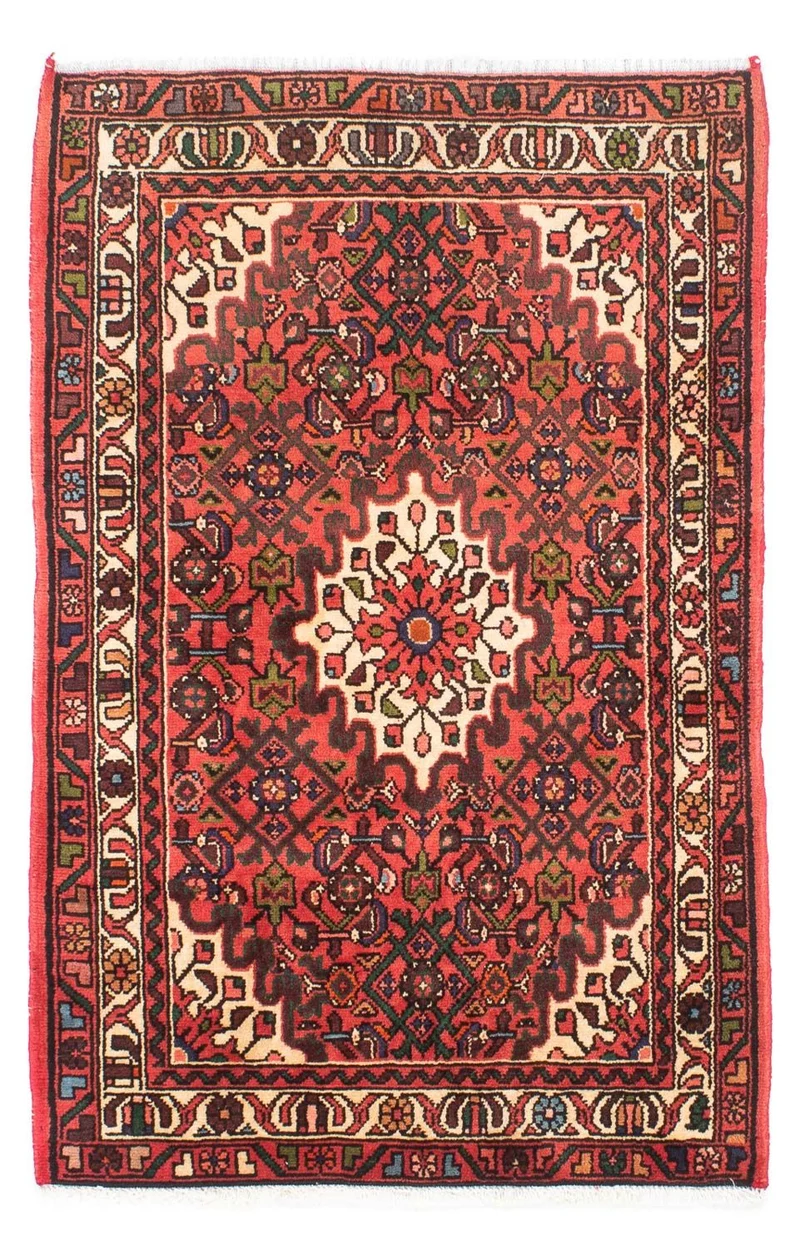 Hosseinabad Teppich 100x150cm - Perserteppich - rot