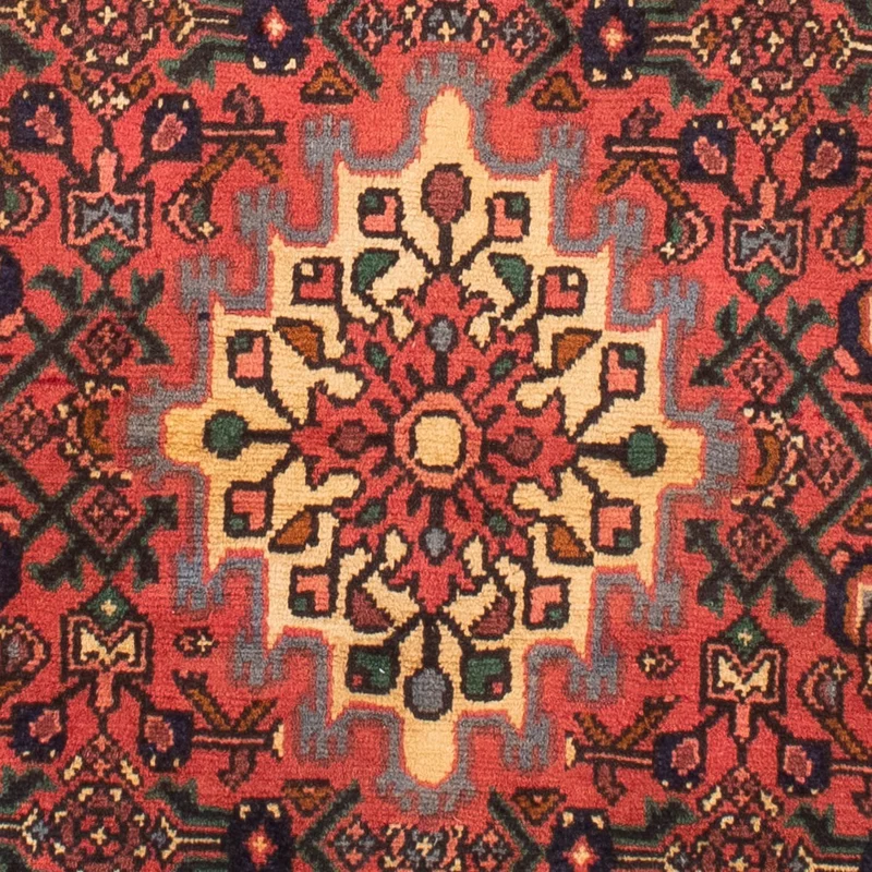 Hosseinabad Teppich 100x160cm - Perserteppich - dunkelrot