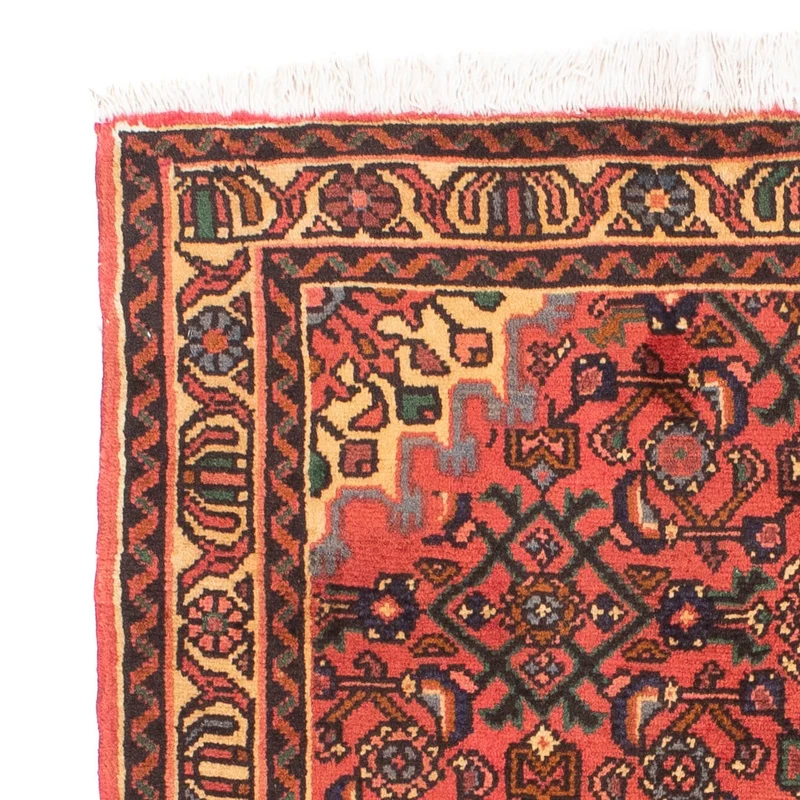 Hosseinabad Teppich 100x160cm - Perserteppich - dunkelrot