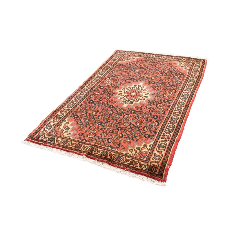 Hosseinabad Teppich 100x160cm - Perserteppich - dunkelrot