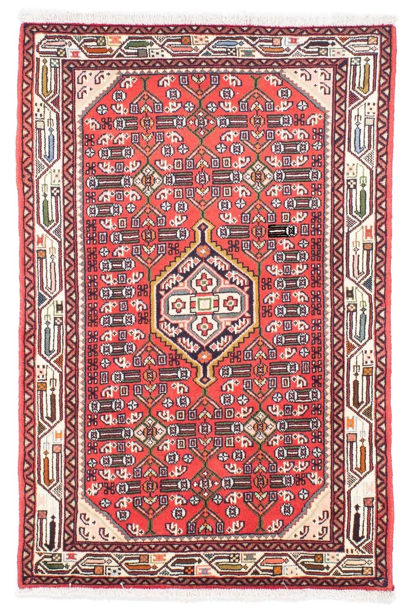 Hosseinabad Teppich 102x148cm - Perserteppich - rot