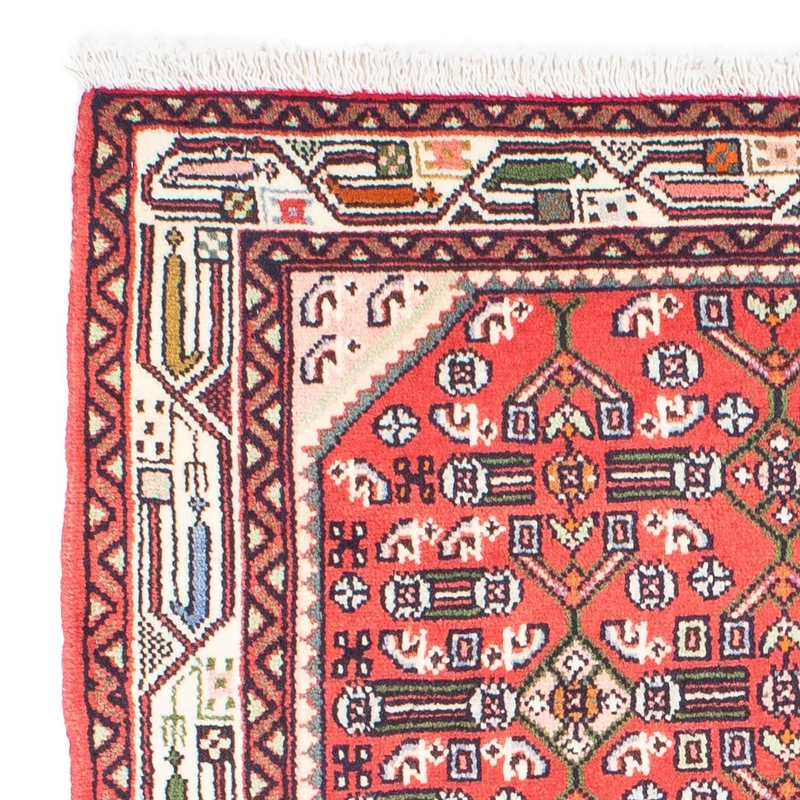 Hosseinabad Teppich 102x148cm - Perserteppich - rot