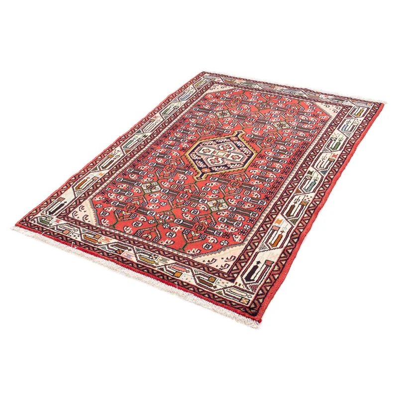Hosseinabad Teppich 102x148cm - Perserteppich - rot