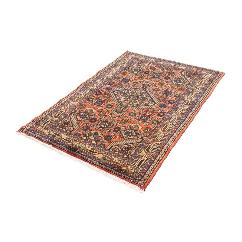 Hosseinabad Teppich 100x147cm - Perserteppich - hellrot