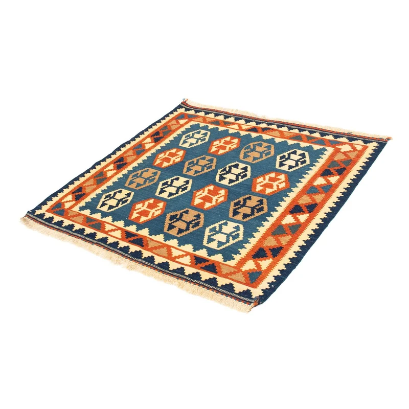 Kelim Fars Teppich 95x102cm - dunkelblau