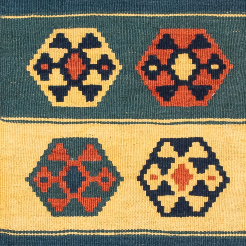 Kelim Fars Teppich 100x100cm - mehrfarbig