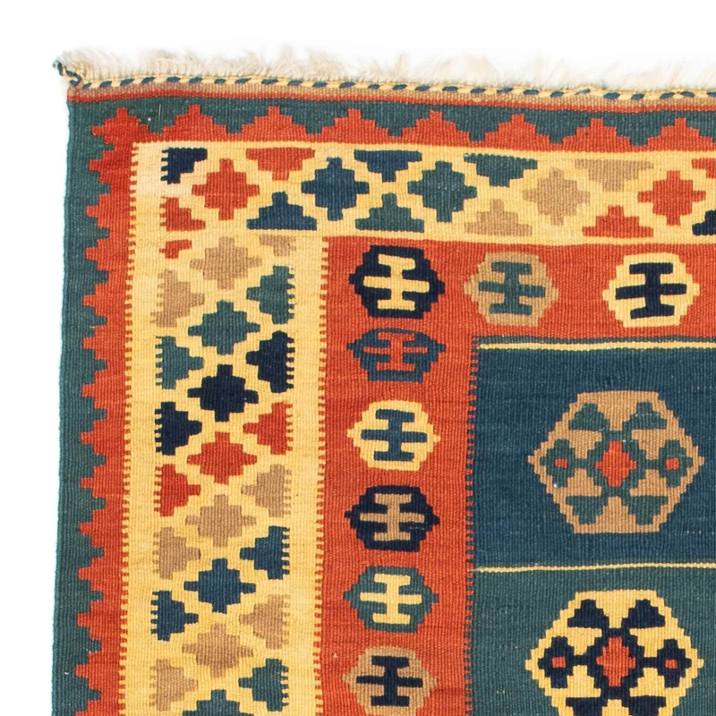 Kelim Fars Teppich 100x100cm - mehrfarbig