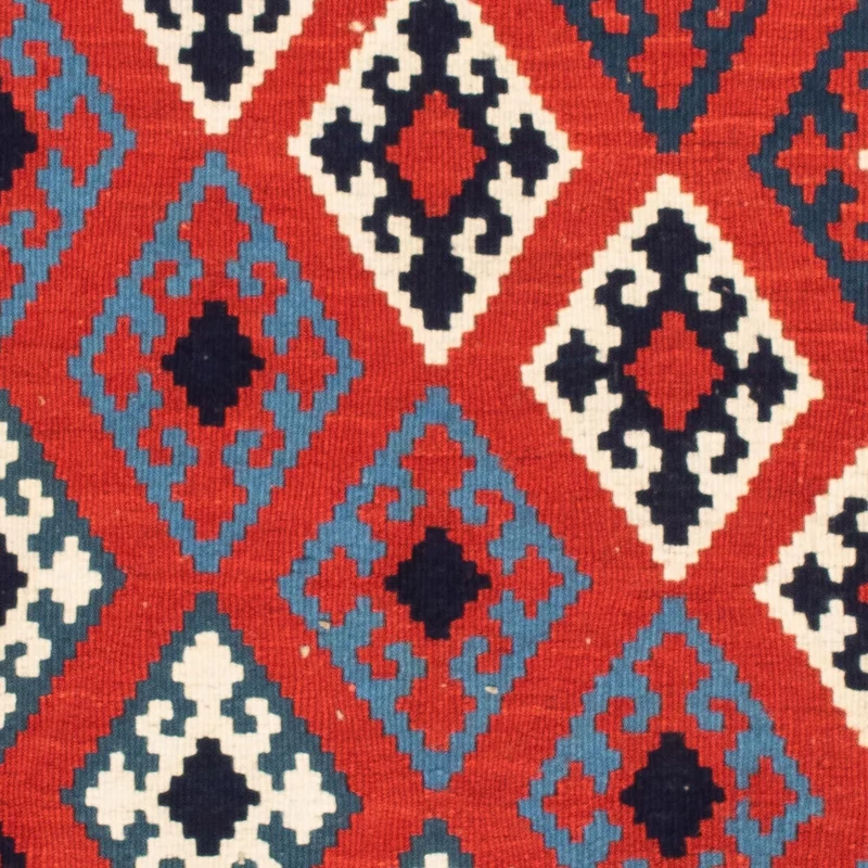 Kelim Fars Teppich 103x104cm - dunkelrot