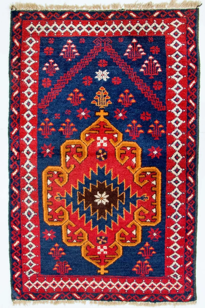 Belutsch Teppich 82x130cm - Orientteppich - blau