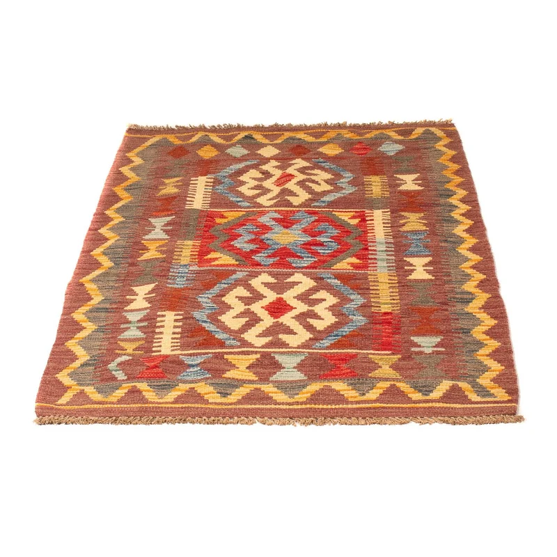 Kelim Maimene Teppich 86x125cm - braun