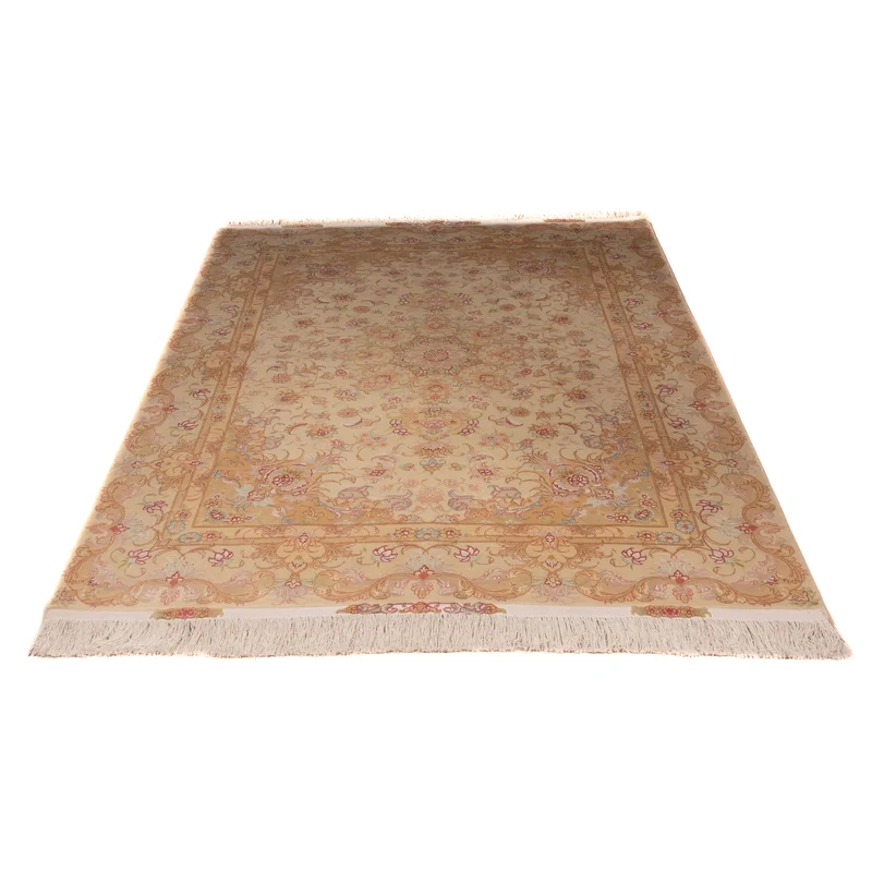 Täbriz - 60 Raj Teppich 150x200cm - Perserteppich - braun