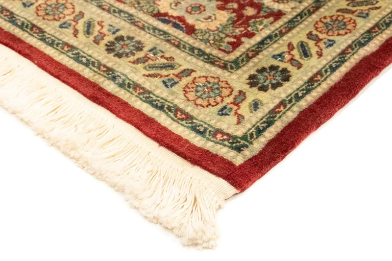 Täbriz - 40 Raj Teppich 82x129cm - Perserteppich - rot