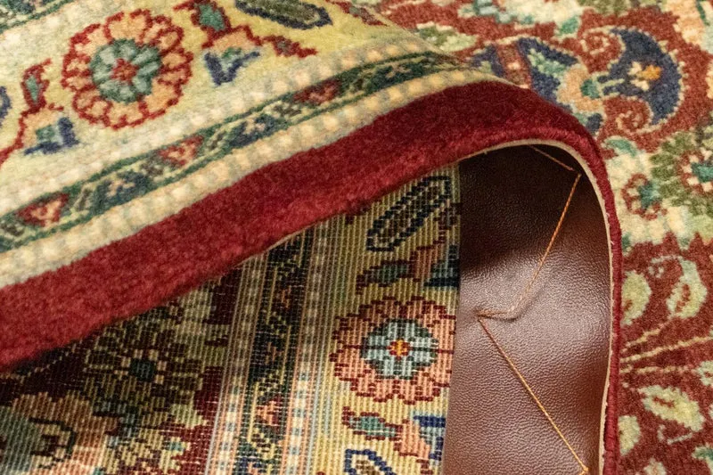 Täbriz - 40 Raj Teppich 82x129cm - Perserteppich - rot