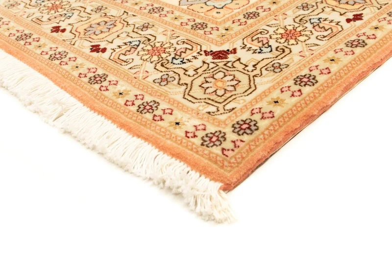 Täbriz - 50 Raj Teppich 100x160cm - Perserteppich - hellrot