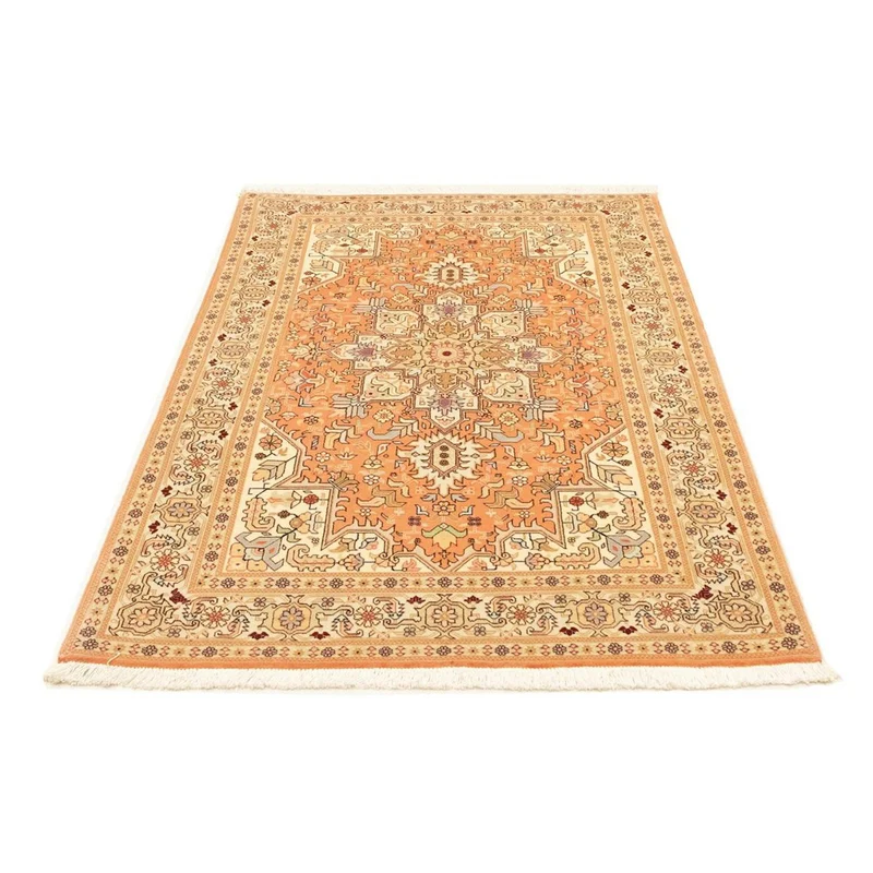 Täbriz - 50 Raj Teppich 100x160cm - Perserteppich - hellrot