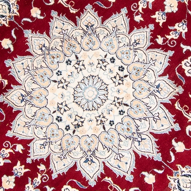 Nain Teppich 250x250cm - Perserteppich - dunkelrot
