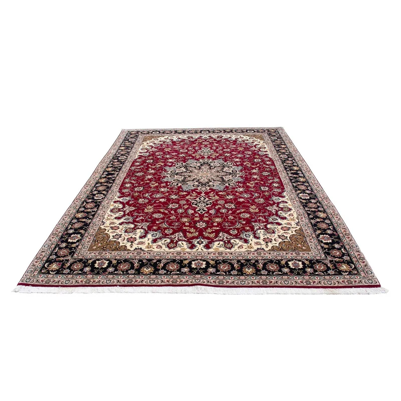 Täbriz - 50 Raj Teppich 205x318cm - Perserteppich - dunkelrot