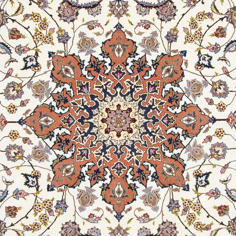 Täbriz - 50 Raj Teppich 200x298cm - Perserteppich - beige