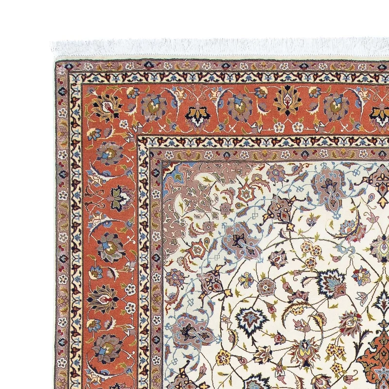 Täbriz - 50 Raj Teppich 200x298cm - Perserteppich - beige