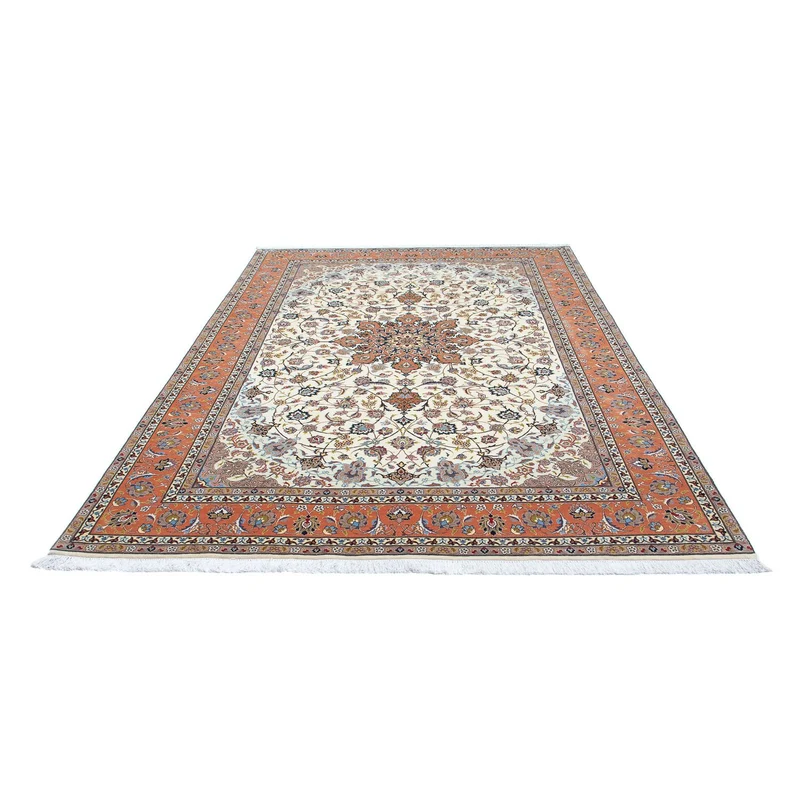 Täbriz - 50 Raj Teppich 200x298cm - Perserteppich - beige