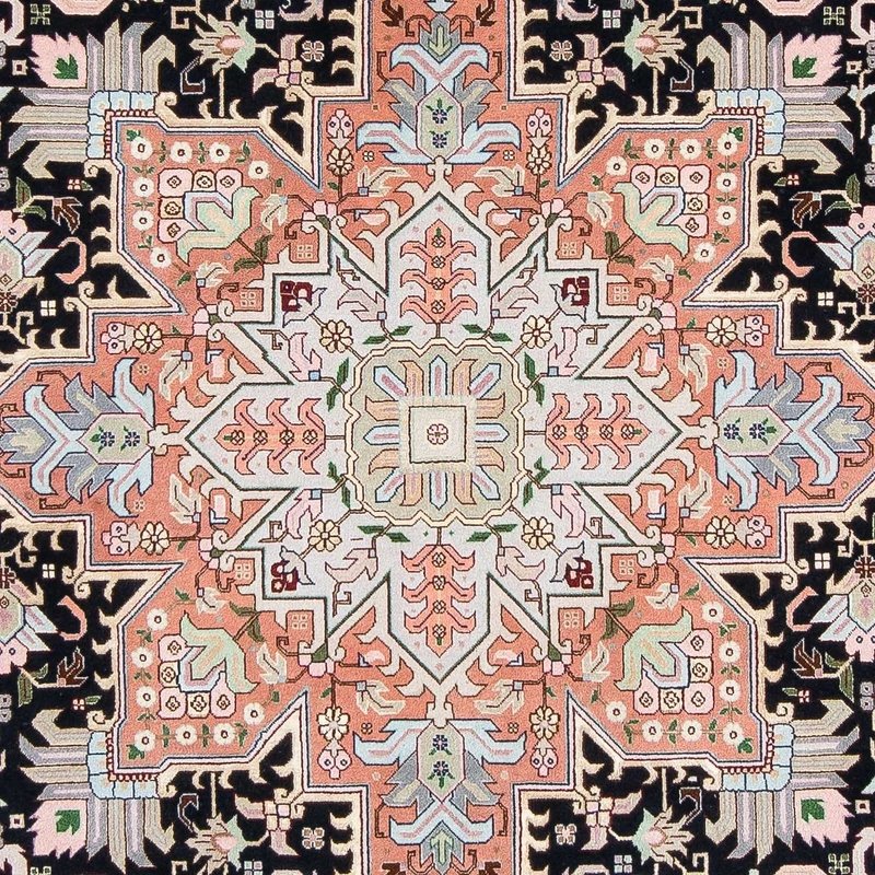 Täbriz - 50 Raj Teppich 204x300cm - Perserteppich - dunkelblau