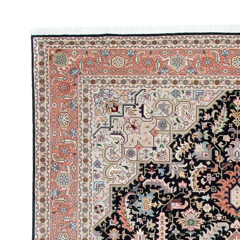 Täbriz - 50 Raj Teppich 204x300cm - Perserteppich - dunkelblau